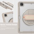 thumbnail image 3 of for iPad Pro 12.9 2022/2021/2020/2018 Rugged Case, 360 Rotating Hand Strap Stand/Pencil Holder/Adjustable Crossbody Strap, [2 In 1] Protective for iPad Pro 12.9 2022/2021/2020/2018, Khaki, 3 of 20
