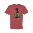 thumbnail image 2 of Wild Bobby, Colorful Rainbow Rabbit Animal Lover Men's Graphic T-Shirt, Vintage Heather Red, 2XL, 2 of 3