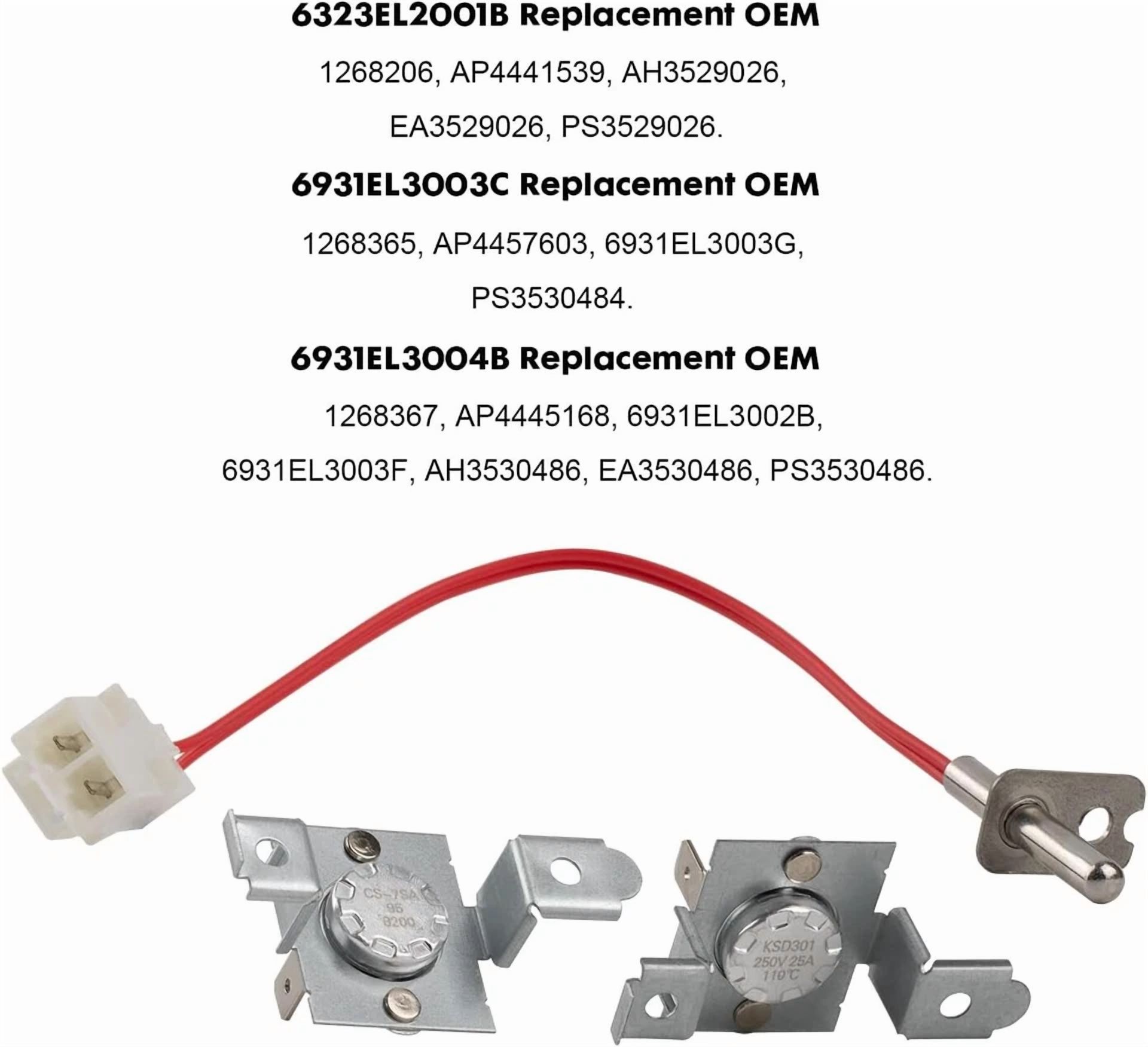 CIRCLE- For Lg Dryer Thermostat Thermistor Kit Agm75510744 Agm30045804