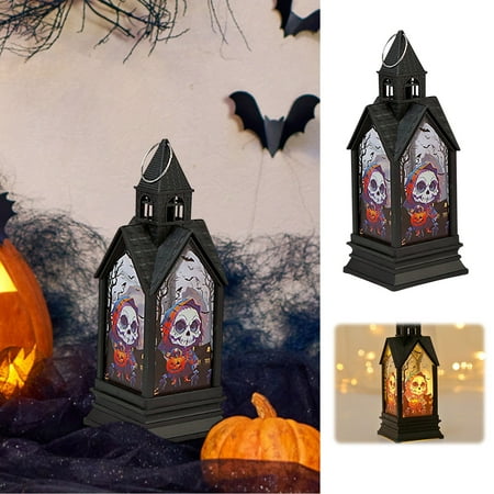 

Kitchen Night Lights Border Retro Pendant Small Night Light Electronic Candle Wind Light Pumpkin Party Prop Decoration