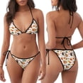 thumbnail image 3 of Balery Thanksgiving Turkeys 1 Pijama Estampado Bikini de Dos Piezas para Mujer - Conjunto de Bikini Ajustable Sexy y Cómodo para Playa, 3 of 6