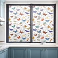 thumbnail image 5 of Privacy Window Film Static Cling Glue-Free Electrostatic Glass Sticker Colored Butterfly Floral Removable Peel and Stick Window Decor for Bathroom Bedroom Office (1Pc 45x100cm), 5 of 7