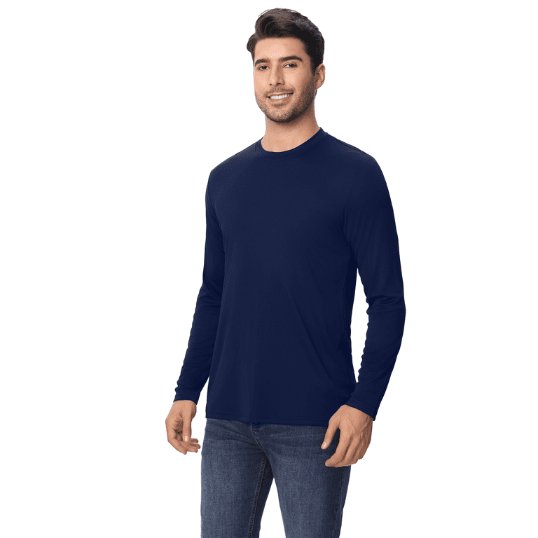 トップス dDdDdDd TECH DRY POLY LONGSLEEVE SHIRTS Men's Dry Fit Poly Long Sleeve Shirt, 100 Polyester Crewneck