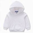 thumbnail image 2 of KPOPLK Toddler Baby Long Sleeve Hooded Shirt for 1t 2t 3t 4t 5t Fall Winter Pullover Solid Color Hoodies for Boys Clothes White Size 9-10 Years, 2 of 4