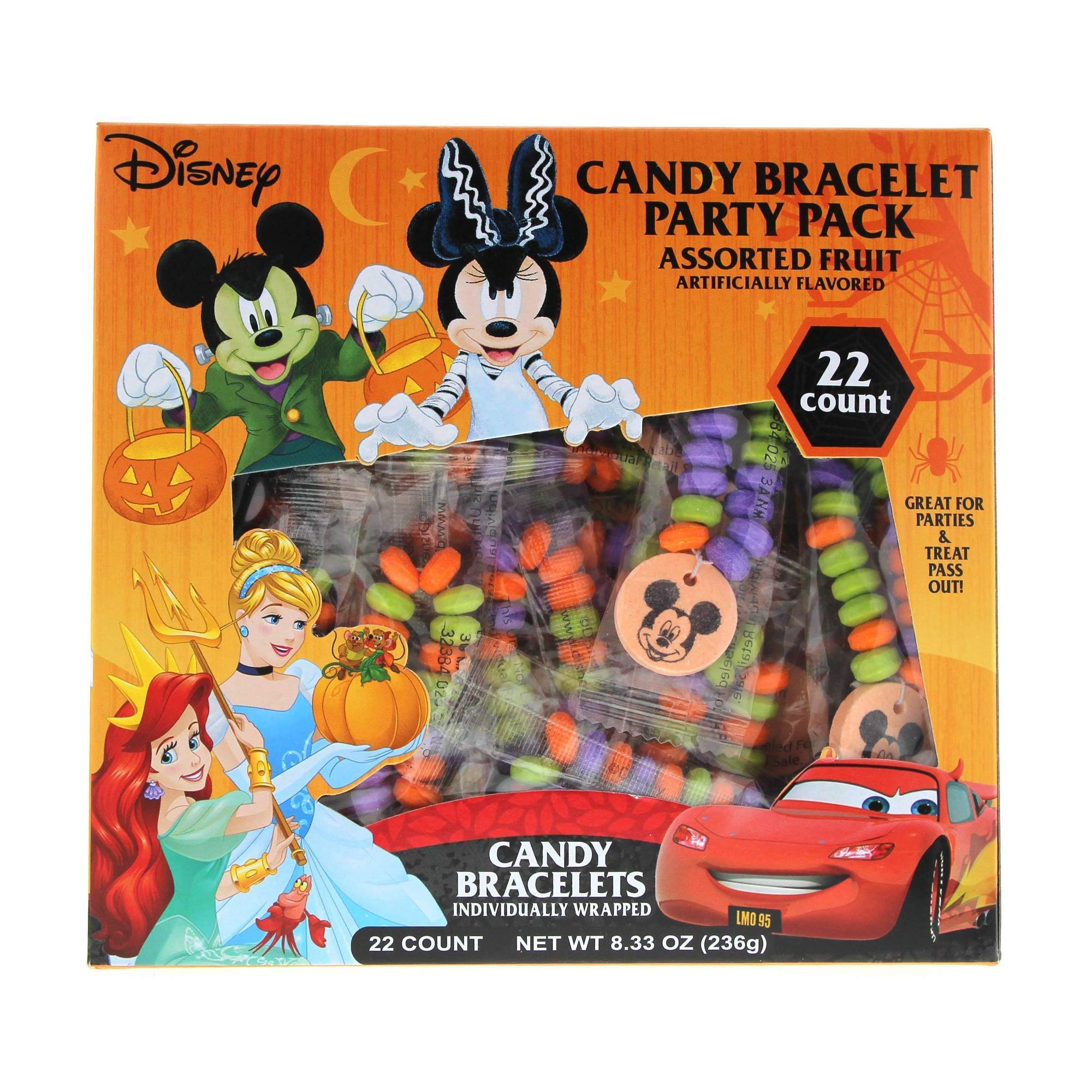 Galerie (1) Box Disney Candy Bracelets Character Themed 22pc Party