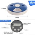 thumbnail image 4 of Automatic Cat Feeders, Auto Dog Feeder, pet Food Dispenser with Programmable Timer , 6-Meal Wet and Dry Food, Batteries Power Supply Blue -, 4 of 4