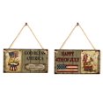 thumbnail image 4 of Yuarrent 2 piezas colgante de 4 de julio día de la independencia americana placa signos de garaje para hombres decoración del hogar pared Decoración del hogar JM01409 Yuarrent HA011982-02, 4 of 6
