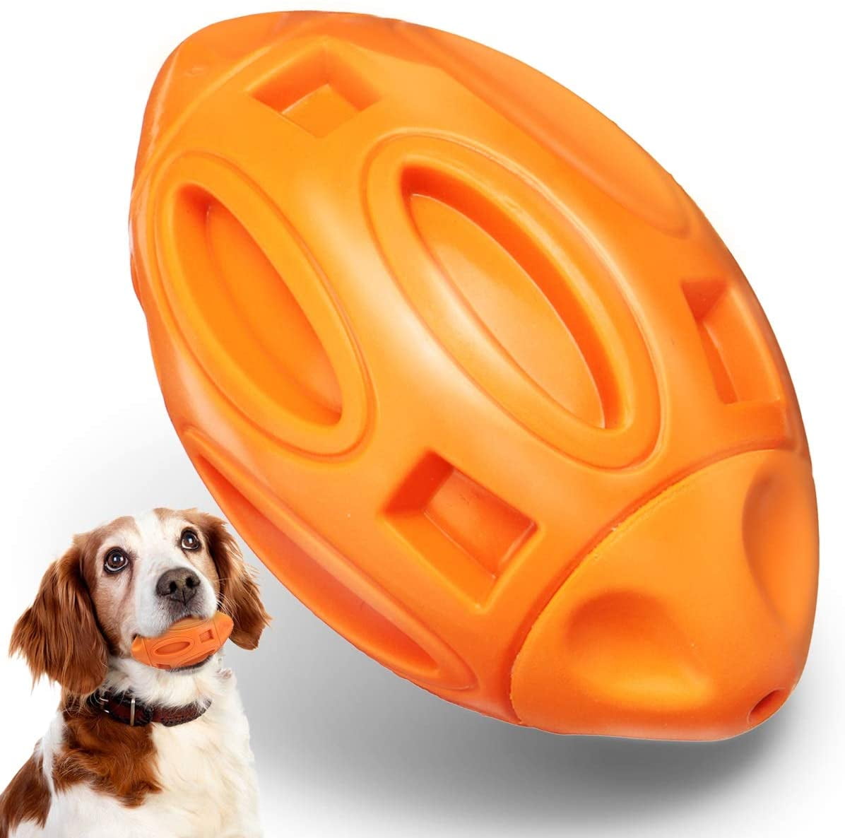 Nerf Dog RUBBER SQUEAK CRUNCHABLE CHECKER BALL Dog Toy 4" & 2.5" Colors Vary 