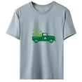 thumbnail image 1 of QIPOPIQ T-Shirts à Manches Courtes pour Femmes à Col Rond T-Shirts de la Saint-Patrick Hauts Shamrock T-Shirt Chemise Verte Tunique T-Shirts de la Saint-Patrick Tee T-Shirt T-Shirts de Noël pour les Fêtes T-Shirts Graphiques Aubaines, 1 of 4