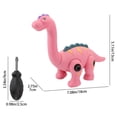 thumbnail image 3 of VISALY - Juguetes de dinosaurios desmontables para niños de 3, 4, 5, 6 y 7 años, juguetes educativos de construcción con taladro, tallos de dinosaurio para niños y niñas, 1 unidad, 3 of 3