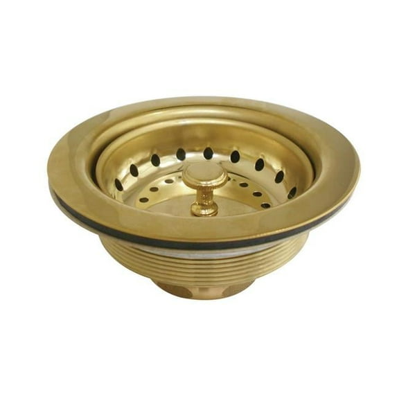 Traditional Tacoma Kitchen Sink Basket Strainer - Polished Brass