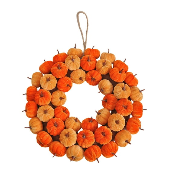 Zmeidao Halloween Pumpkin Wreath, Fall Wreaths for Front Door, Fall Decorations for Home Ideal Thanksgiving Decorations Wall Window Party Decor Indoor Outdoor