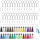 thumbnail image 1 of Kit de 120 adornos acrílicos en blanco que incluye adornos acrílicos en blanco, borlas y llaveros como se muestra, 1 of 5