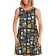 thumbnail image 1 of Easygdp Teeth para Vestido Transpirable de Mujer, Vestido Suelto de Manga Corta con Pliegues y Bolsillos para el Verano, 1 of 7