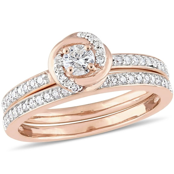 Everly Women's Diamond 10k Rose Gold Bridal Set