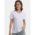 thumbnail image 2 of Women's Ultra-Soft V-Neck Short Sleeve Trendy Casual T-Shirt, 2 of 6