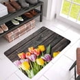 thumbnail image 3 of MKHERT Colorful Tulip Flowers on Vintage Wooden Table Doormat Rug Home Decor Floor Mat Bath Mat 30x18 inch, 3 of 3