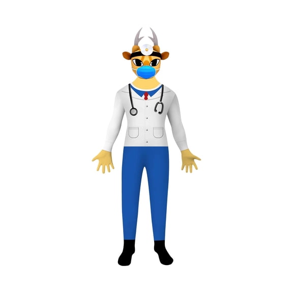 Animal Hospital Costume with Jumpsuit Full Set Outfit, Halloween Costume Suits Party Cosplay 3D Style Anime Cosplay Outfit, Funny Halloween Costumes Cosplay Dress Up Size:110