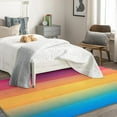 thumbnail image 4 of Colourful Area Rugs for Bedroom Living Room - 6x9 ft - Stripe Carpet for Home Decor - Rainbow Patterned Decorative Indoor Large Rug - Washable & Soft & Non Slip & Low Pile (ZF&8376), 4 of 7