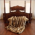 thumbnail image 2 of Best Home Fashion Wild Mannered Platinum Frost Fox Faux Fur Throw Blanket 60-in 58-in, 2 of 5