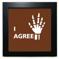 thumbnail image 1 of lucky body hand b agree black square frame picture wall tabletop, 1 of 3