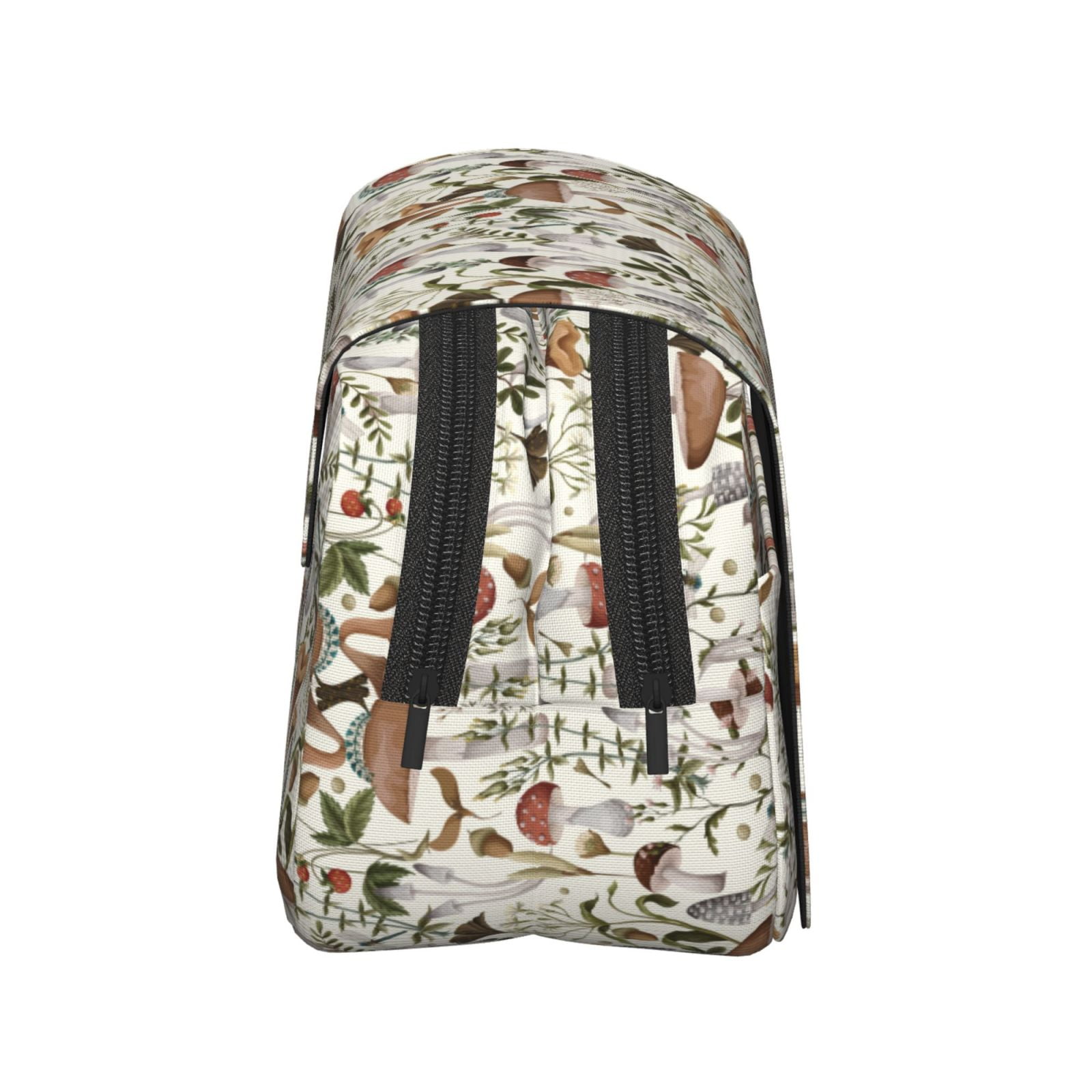 Rateoe Mushroom Garnish Pattern Double Clamshell Pen Case, Storage Organizer with Two Zipper Compartments– Holds Up to 50 Pencils & Pens