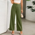 thumbnail image 6 of pstuiky Wide Leg Sweatpants Women, Solid Color Loose Long Straight Leg High Waisted Outfits for Vacation Modern Fit Workout Clothes Army Green XXL, 6 of 9