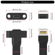 AOOOWER USB 3.1 TypeE to C Front Panel Cable 10Gbps Internal Adapter Cable Fast 10Gbps