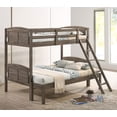 thumbnail image 2 of Flynn Wood Twin Over Full Bunk Bed Weathered Brown, 2 of 8