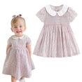 thumbnail image 1 of Vestido Simplee para niños y niñas con estampado floral, 100% algodón, 4 años, 1 of 7