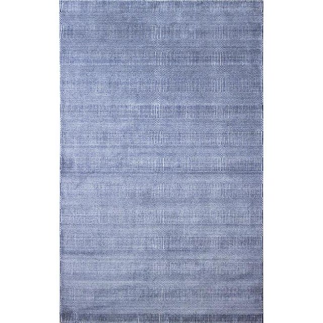 Bashian M144-BL-2.6X8-BMA Matrix Collection Geometric Contemporary Wool & Viscose Hand Loomed Area Rug, Blue - 2 ft. 6 in. x 8 ft.