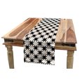 thumbnail image 1 of Retro Table Runner, Simple Crossing Style Shapes Monochromatic Geometric Themed Repetition, Dining Room Kitchen Rectangular Runner, 3 Sizes, by Ambesonne, 1 of 2