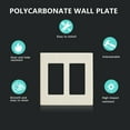 thumbnail image 6 of UCOMEN 2-Gang Decor Wall Plate, Almond - 6 Pack for Outlets, Switches, Dimmers (4.57”x4.57”), 6 of 6