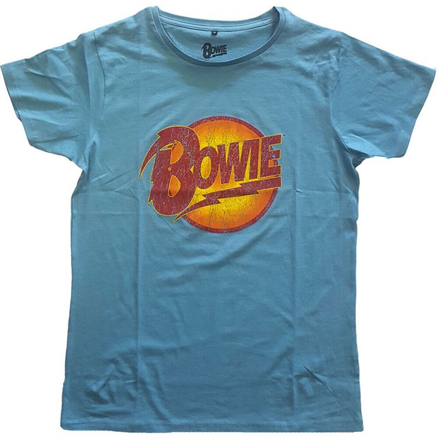 David Bowie - Camiseta Diamond Dogs Vintage para Adultos Unisex (Azul)