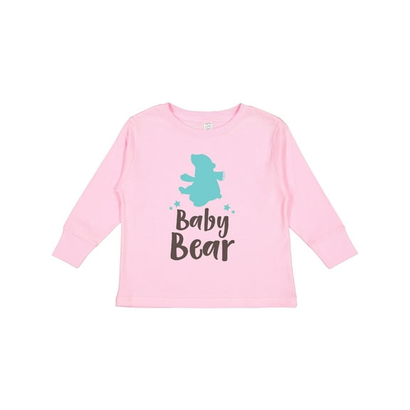 Inktastic Baby Bear, Little Bear, Bear Cub - Blue Brown Boys Long Sleeve Toddler T-Shirt