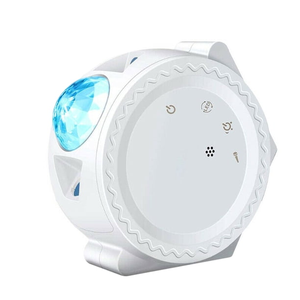 Naiovety NUEVA Lámpara de Proyector de Estrellas Niños Dormitorio Luz de Noche Lámpara de Bebé Decoración Giratoria Estrellada Vivero Luna Iluminación y accesorios Blanco estándar Naiovety HA005466-03B