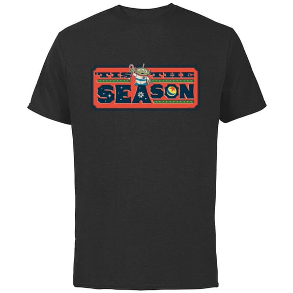 Disney and Pixar’s Toy Story Alien Holiday ‘Tis the Season - Short Sleeve Cotton T-Shirt for Adults - Customized-Black