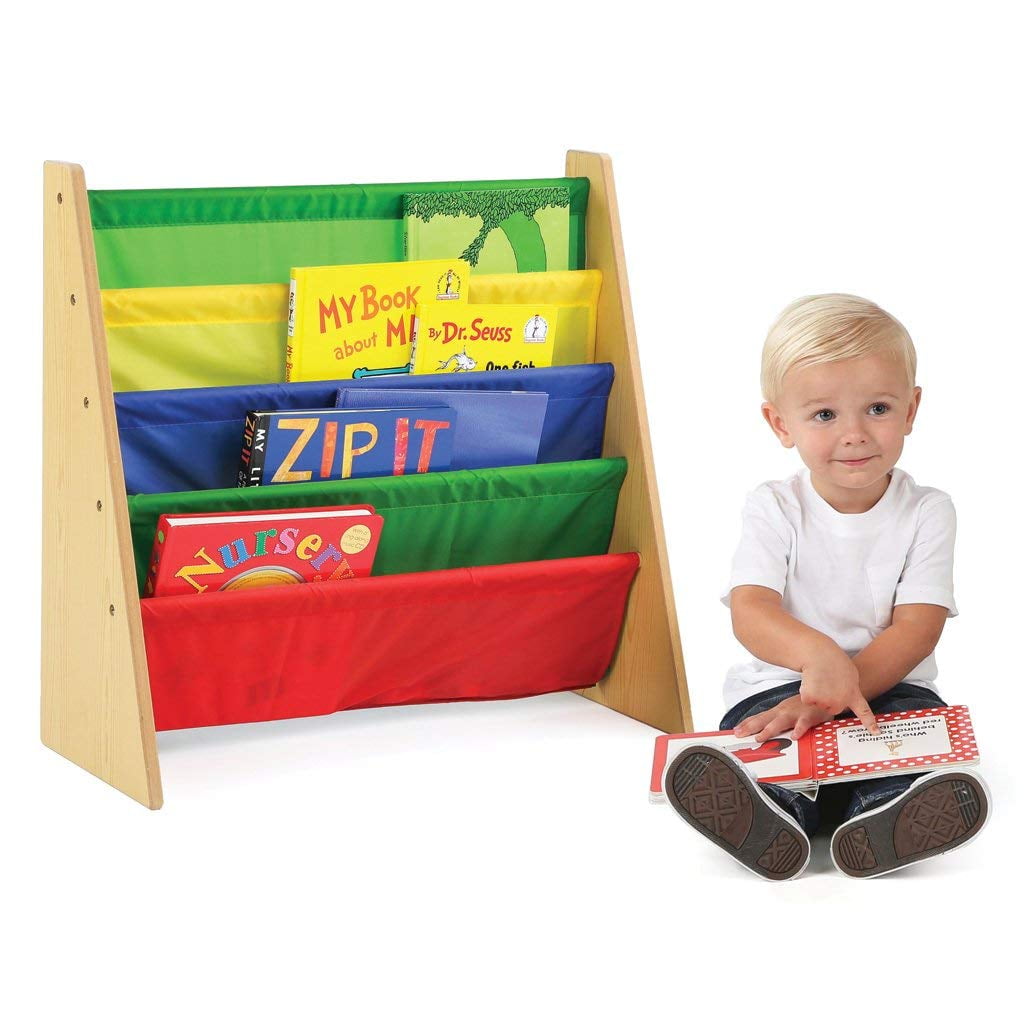 Book Shelf Organizer For Kids Magazine Rack Wooden Sling