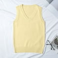 thumbnail image 2 of MESSUEN Sweater Vest Women Pull Over Sweaters Womens Cozy Sweaters for Women T Shirts for Women Womens Long Vest Women's Tops Casual Women’s Vest Yellow XS, 2 of 4
