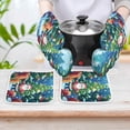 thumbnail image 6 of Funny Santa Claus Christmas Oven Mitt And Pot Holder Set Oven Glove for Kitchen Baking Cooking Grilling, 6 of 6