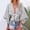 Grey, variant on Women Casual Crop Top with V-Neck Belt Short Sleeves Splice Blouse for Women Elegant Loose Shirt Top Stylish Striped Design Pink XXL