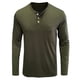 thumbnail image 5 of Blusas y camisas de manga larga con cuello redondo para hombre, blusa básica lisa de color puro y musculosa de manga larga, blusas y camisas de manga larga con cuello redondo para hombre., 5 of 5