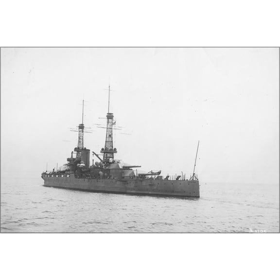 24"x36" Gallery Poster, USS Arizona in the New York Navy Yard, April 1917