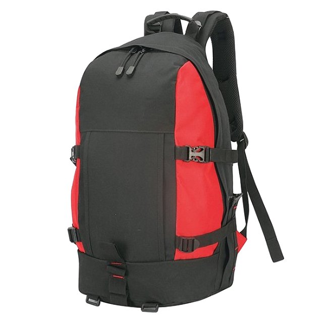 Shugon - Mochila de excursionista modelo Gran Paradiso 35 (35 litros) (Negro/Rojo)