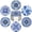 Blue-2, variant on Absorbent Coasters for Drink Set of 6,Bule and White Coasters Cork Bases Ceramic Coasters with Holder,Suitable for Kinds of Cups,Elegant Style Coffee Table Decorative coasters(Blue flower)