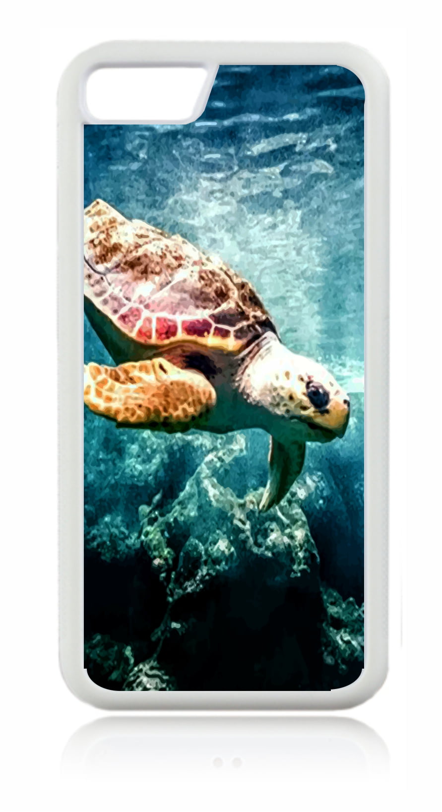 Under the Sea Turtle Design White Rubber Case for the Apple iPhone 6 Plus / iPhone 6s Plus - Apple iPhone 6 Plus Accessories -iPhone 6s Plus Accessories