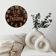 thumbnail image 3 of 10-Inch Silent Wooden Wall Clock, " Live With Passion Clock Wall Art Home Decor "  Silent Non-Ticking Clock, Battery Operated (AA Batteries Not Included), Artistic Home Decor, 3 of 8