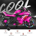 thumbnail image 3 of Techvida Electric Motorcycle for Kids,12V Battery Powered 2 Wheels Motorcycle Toy with Bluetooth, Music, Light, 3 of 8
