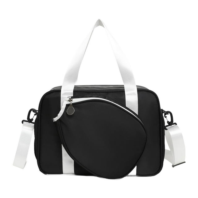 Bolsa de Pickleball, bolsa para raquetas de tenis, mochila de bádminton, diseño espacioso, bolso de mano para raquetas de fitness de Pickleball. Negro