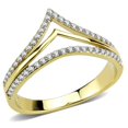 thumbnail image 1 of Alamode DA250-7 Bague en Acier Inoxydable Or IP pour Femmes avec Grade AAA CZ en Transparent - Taille 7, 1 of 1